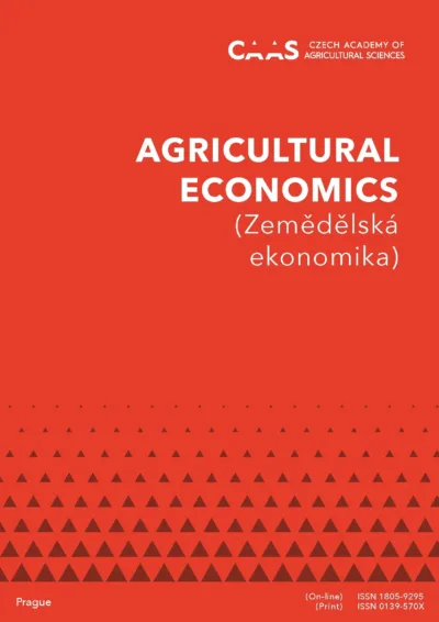 Obálka časopisu Agricultural Economics