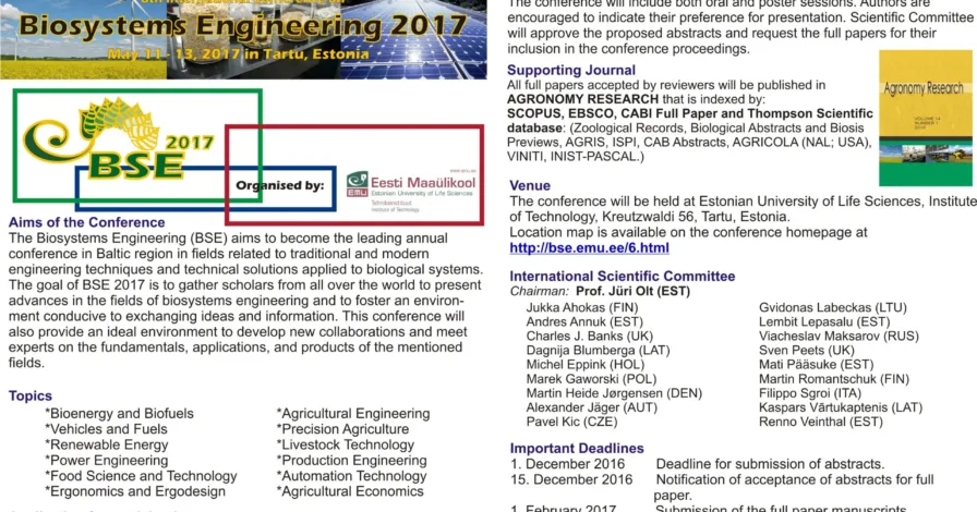 “Biosystems Engineering 2017”.