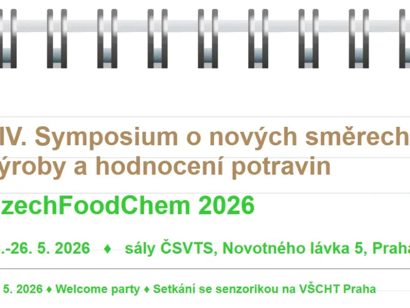 ČAZV je partnerem symposia CzechFoodChem 2026