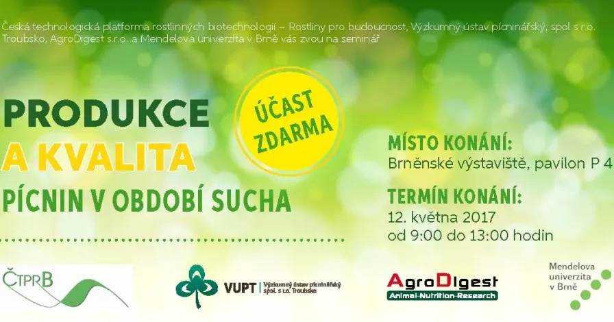 Pozvánka na seminář „Produkce a kvalita pícnin v období sucha“