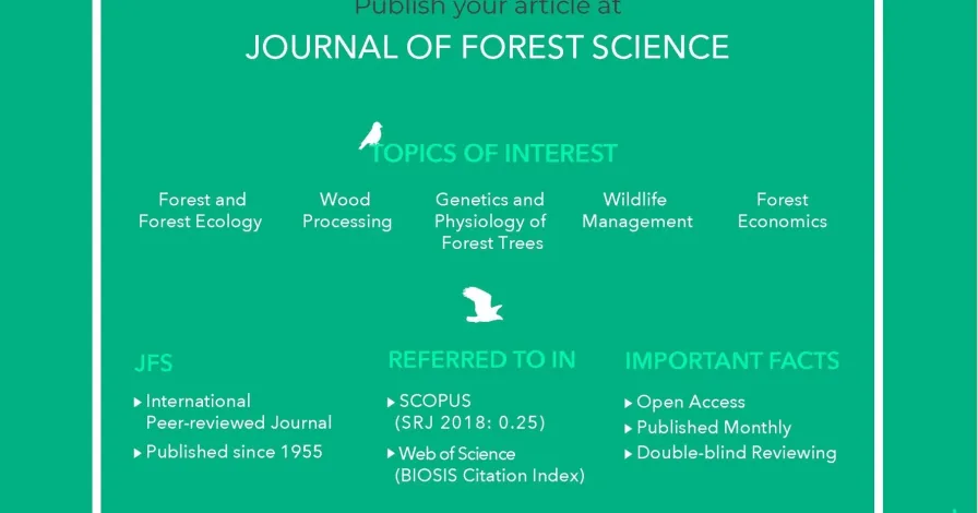 Publikujte v časopisu Journal of Forest Science a dalších časopisech ČAZV