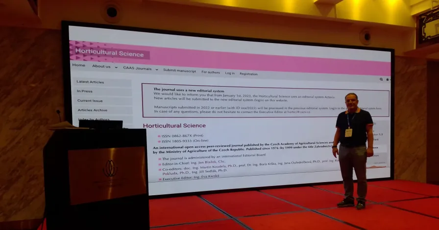 Časopis Horticultural Science prezentován na odborném symposiu v Číně