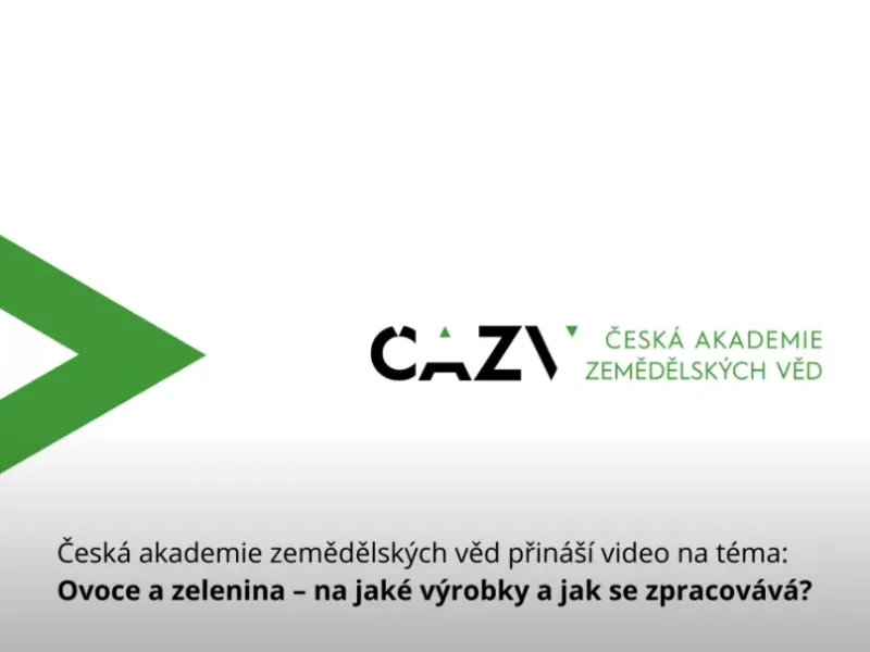 Další ze série video přednášek ČAZV na téma ovoce a zelenina vás seznámí s jejich zpracováním