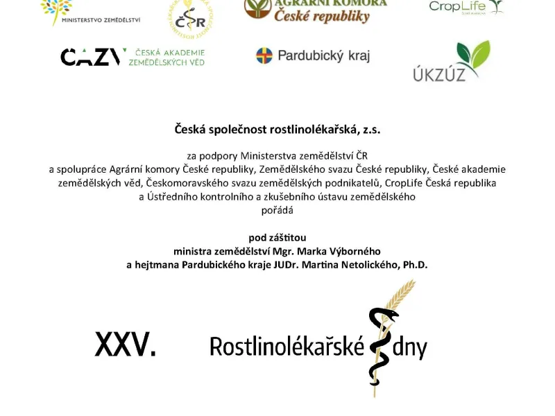 XXV. Rostlinolékařské dny