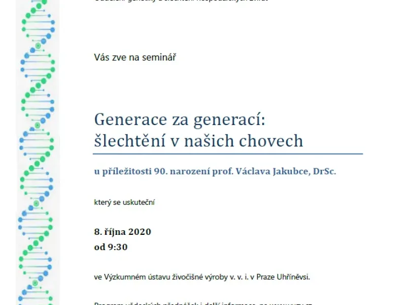 Generace za generacı́: šlechtěnı́ v našich chovech