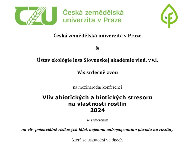 Časopisy ČAZV prezentovány na konferenci Vliv abiotických a biotických stresorů na vlastnosti rostlin ve Zvoleně