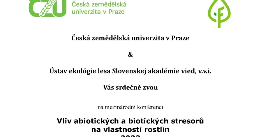 Vliv abiotických a biotických stresorů na vlastnosti rostlin 2024