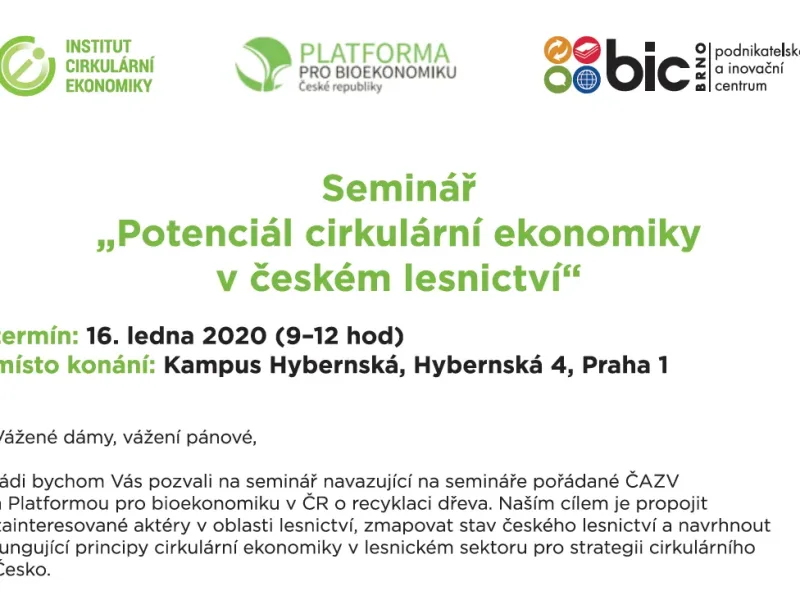 Potenciál cirkulární ekonomiky v českém lesnictví
