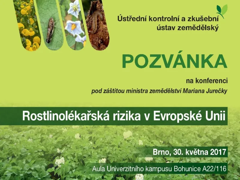 Pozvánka na konferenci „Rostlinolékařská rizika v Evropské unii“