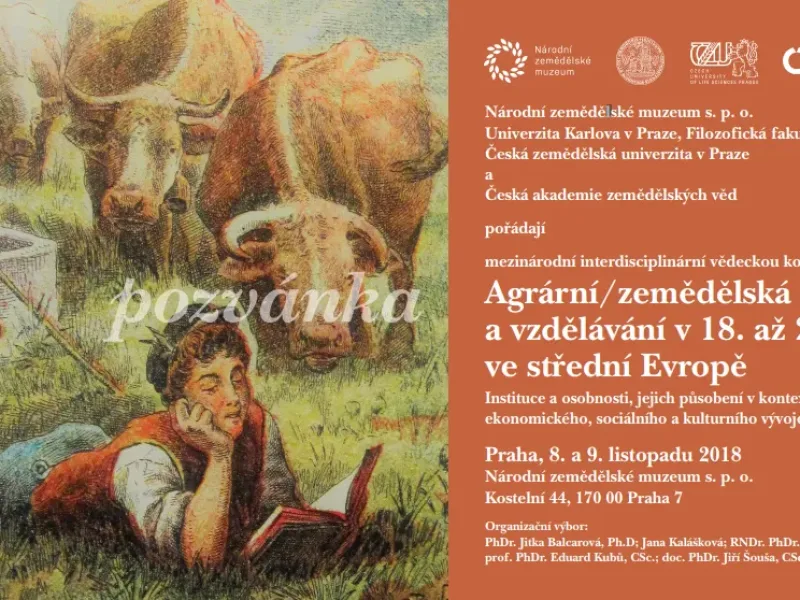Konference „Agrární/zemědělská osvěta a vzdělávání v 18. až 21. století ve střední Evropě“