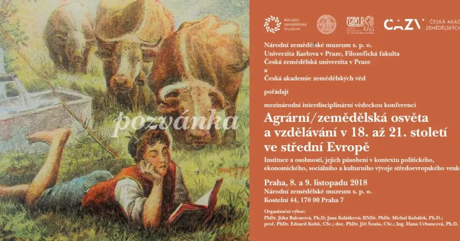 Konference „Agrární/zemědělská osvěta a vzdělávání v 18. až 21. století ve střední Evropě“