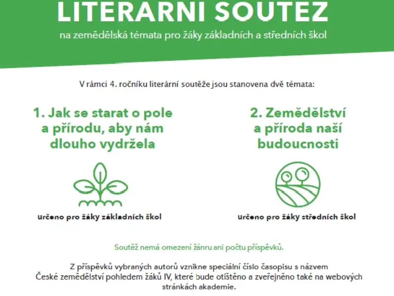 Vyhlašujeme čtvrtý ročník literární soutěže pro žáky základních a středních škol