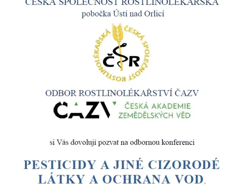 Pozvánka na konferenci „Pesticidy a jiné cizorodé látky a ochrana vod“
