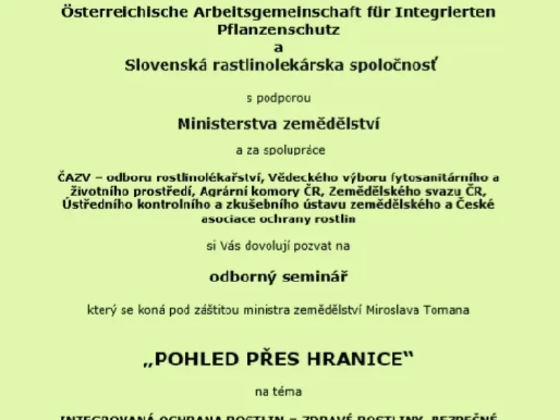 Odborný seminář „Pohled přes hranice“