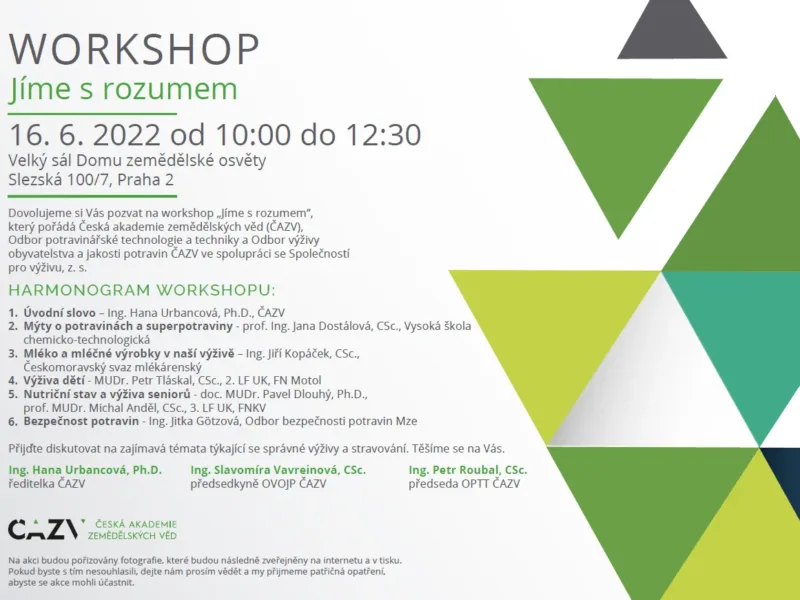 Workshop na téma „Jíme s rozumem“