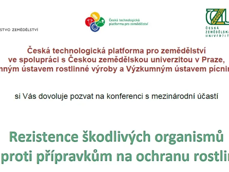 Konference „Rezistence škodlivých organismů proti přípravkům na ochranu rostlin“