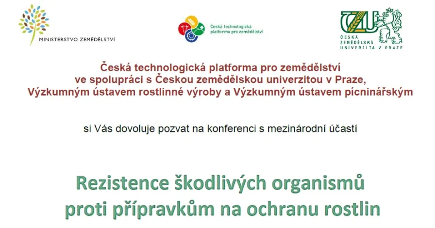 Konference „Rezistence škodlivých organismů proti přípravkům na ochranu rostlin“