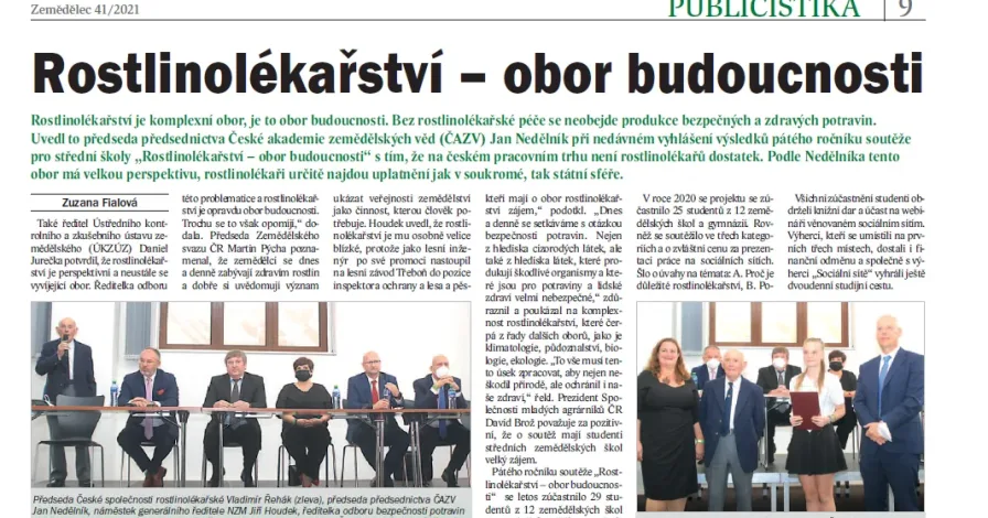 ČAZV je partnerem rostlinolékařských akcí