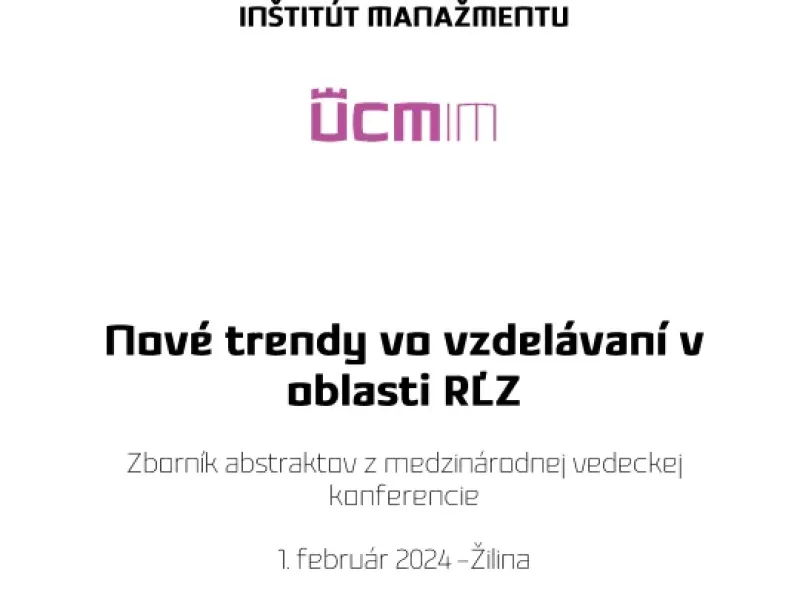 Mezinárodní vědecká konference „Nové trendy ve vzdělávaní v oblasti ŘLZ“
