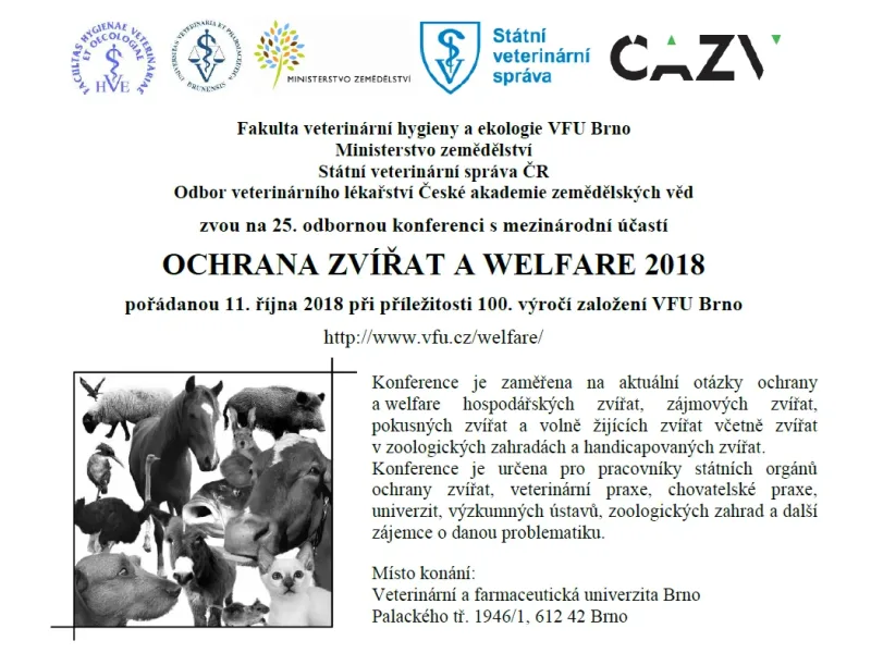 Konference „Ochrana zvířat a welfare 2018“