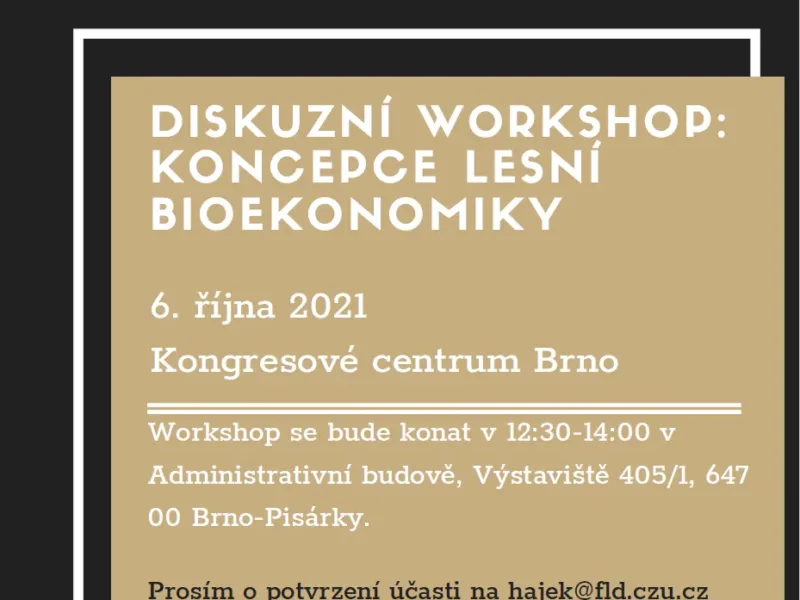 Diskusní workshop: Koncepce lesní bioekonomiky