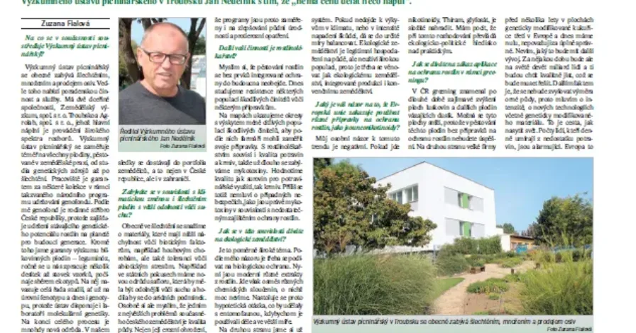 ČAZV v aktuálním čísle časopisu Zemědělec