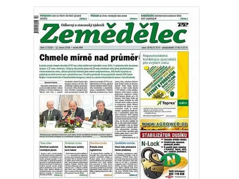 ČAZV v aktuálním čísle časopisu Zemědělec