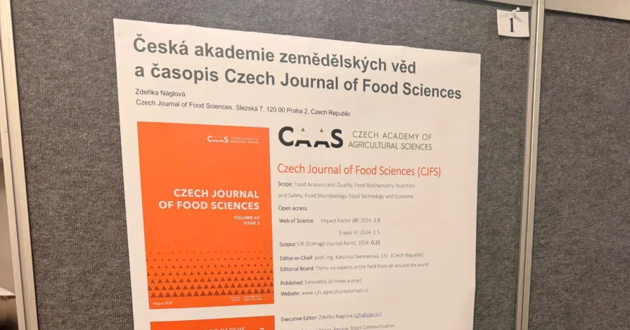 Prezentace časopisu Czech Journal of Food Sciences na symposiu CzechFoodChem2026