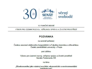 Členové ČAZV přednášeli na téma bioekonomiky na půdě Senátu Parlamentu ČR