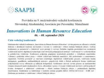 Pozvánka na mezinárodní vědeckou konferenci Innovations in Human Resource Education